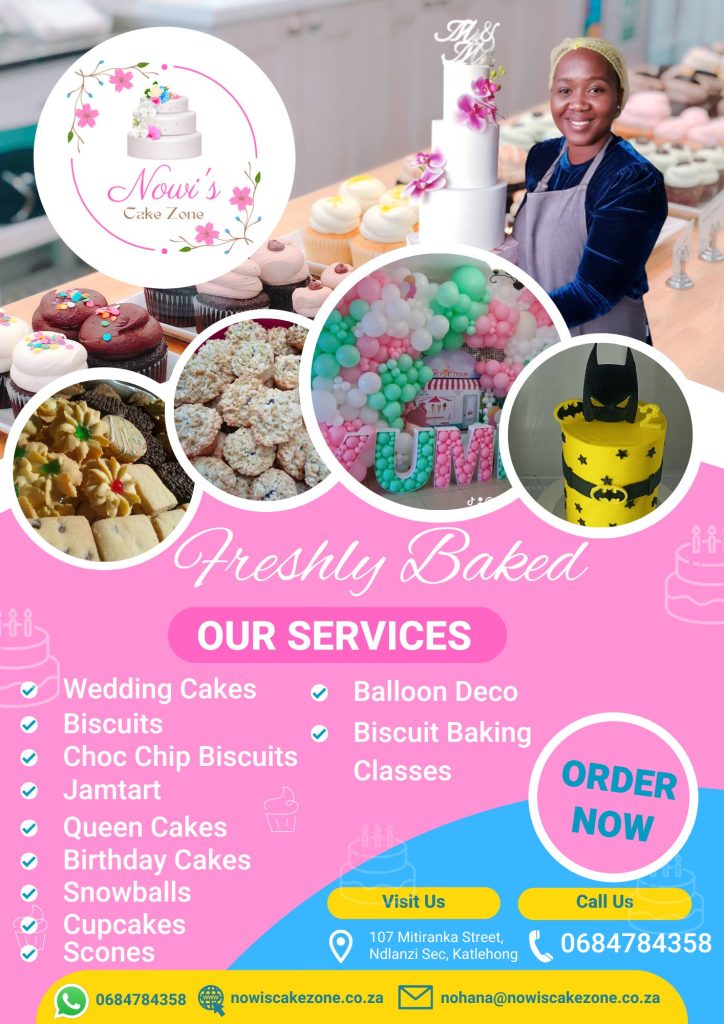Nowi's Cake Zone Services Flyer